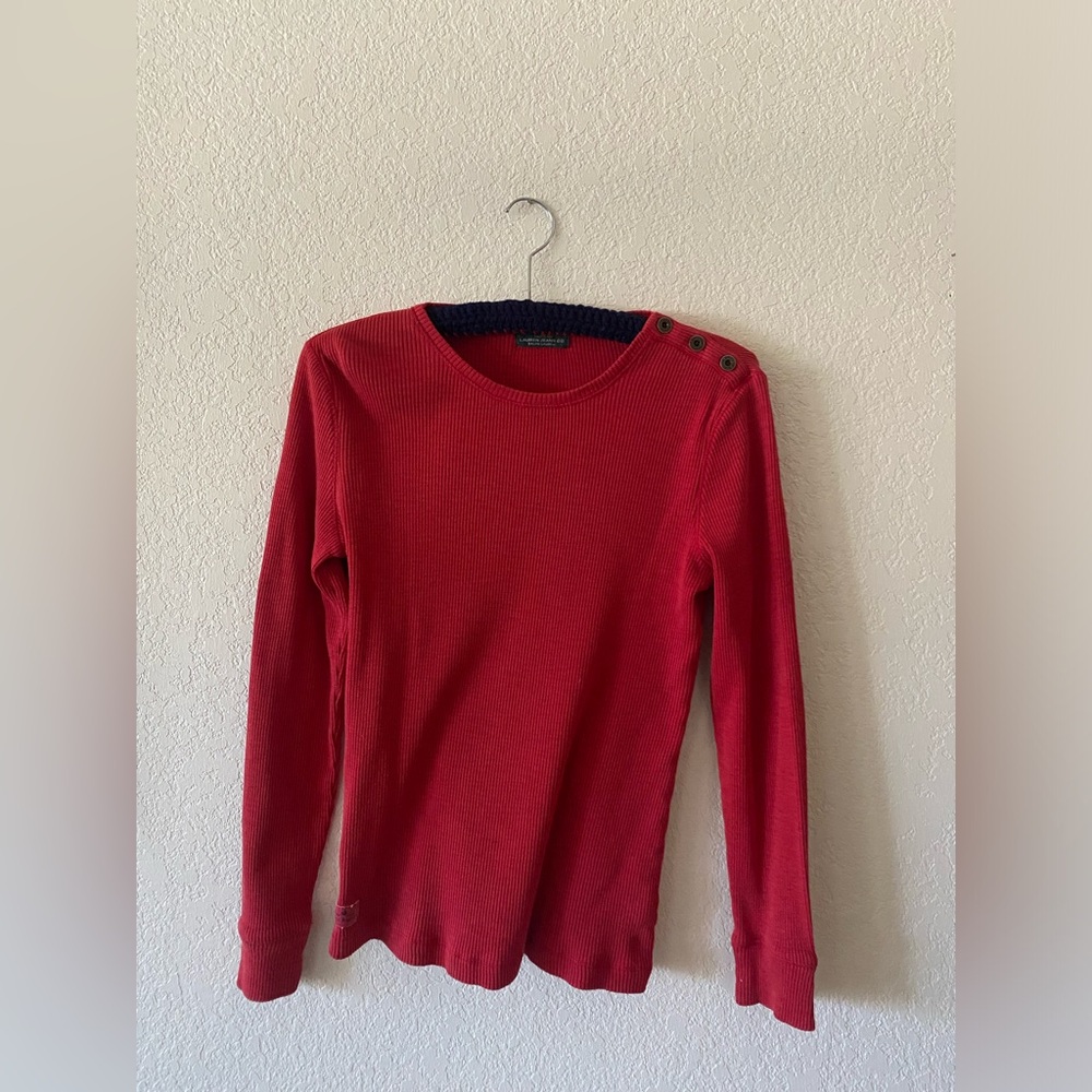 LRL - Vintage Lauren Ralph Lauren Red Knit Long Sleeve